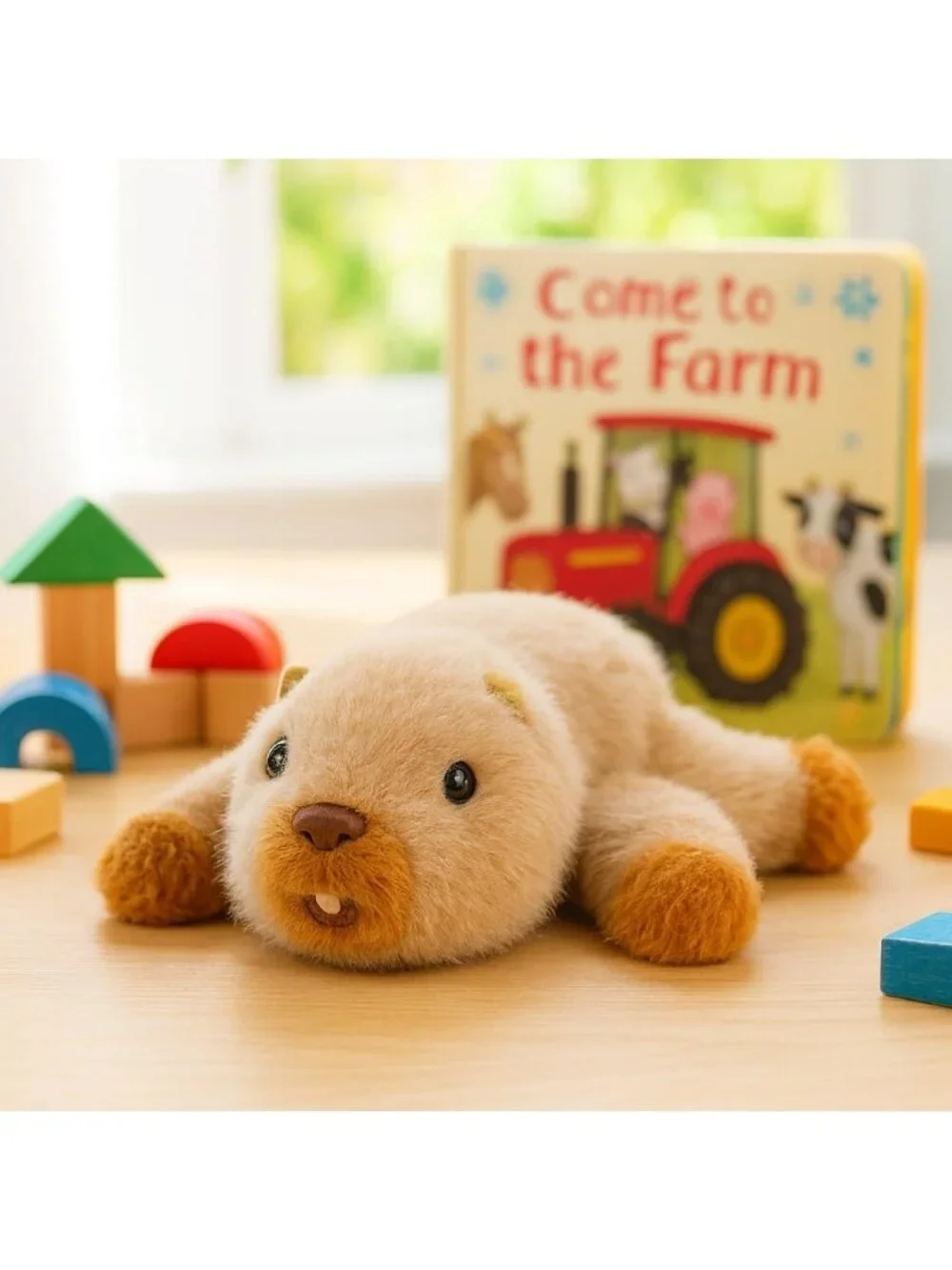 Beaver Plush Stuffed Animal Cute Soft Pocket Size Toy Gift for Kids Girls